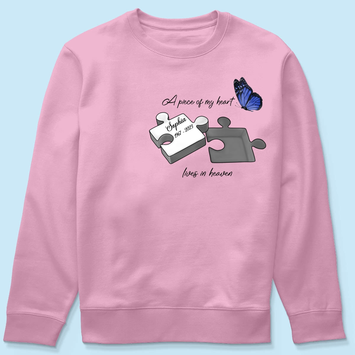 A Piece Of My Heart Lives In Heaven Memorial Gift Personalized Shirt