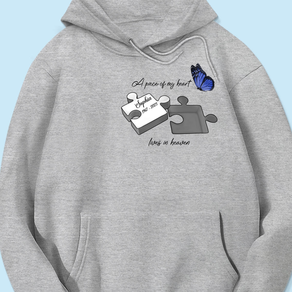 A Piece Of My Heart Lives In Heaven Memorial Gift Personalized Shirt