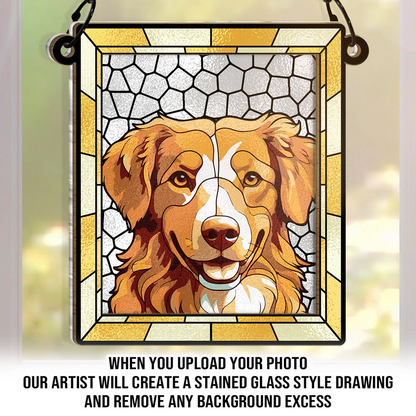 Custom Photo - Personalized Acrylic Window Suncatcher - Gift For Family, Couple, Pet Lovers