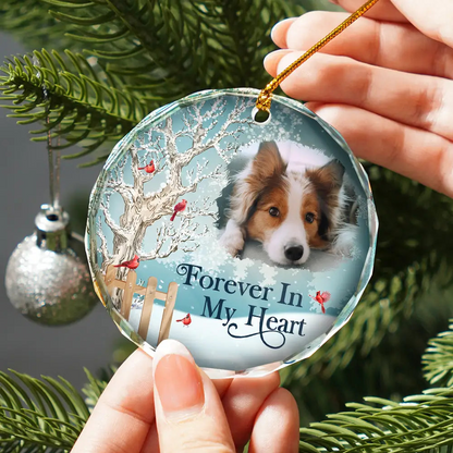 Custom Photo Christmas Will Never Be The Same Without You - Personalized Circle Ornament