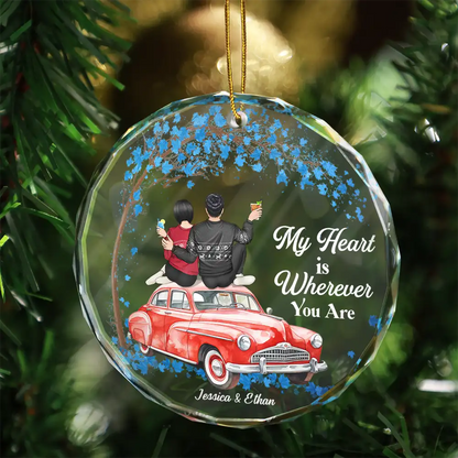 Christmas Every Love Story Is Beautiful - Personalized Circle Acrylic Ornament