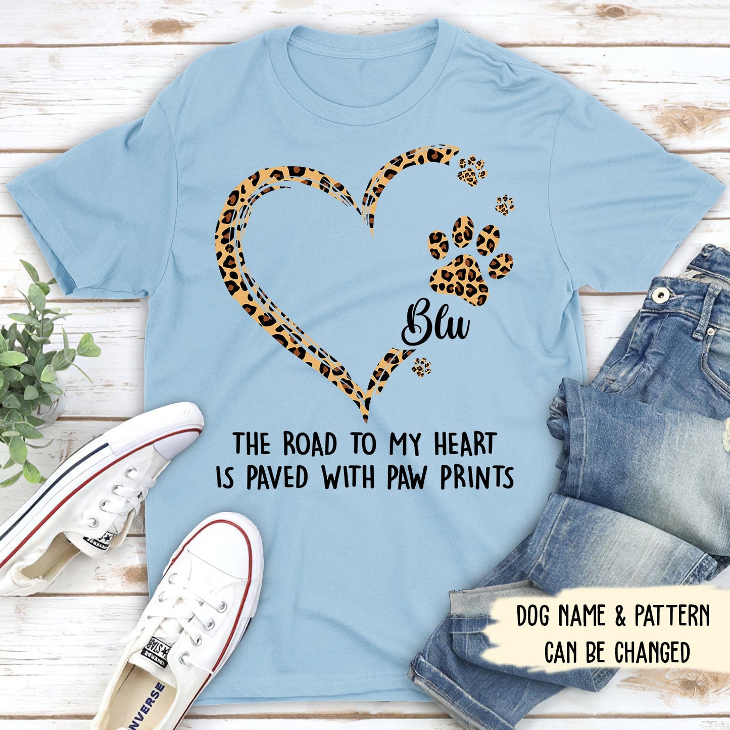 Road To Heart Pattern - Personalized Custom Unisex T-shirt