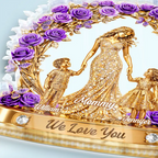 3D Effect Mom We Love You - Personalized Custom Shaped Acrylic Plaque