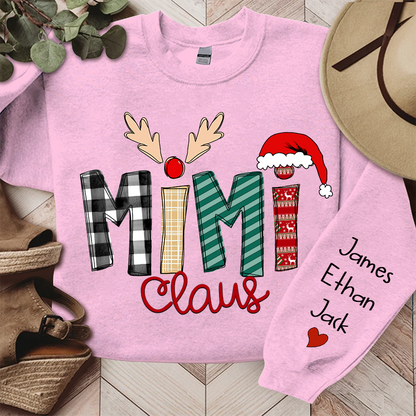 Family Best Gifts For Christmas, Mimi Claus Sweatshirt, 2024 Christmas Nana Sweatshirt, Custom Grandma Claus Christmas