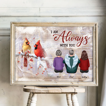 Cardinals Family Sitting Memorial Personalized Poster, Remembrance Gift, Sympathy Gift