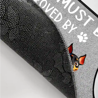 Visitors Must Be Approved By Dogs 3D Effect - Personalized Doormat