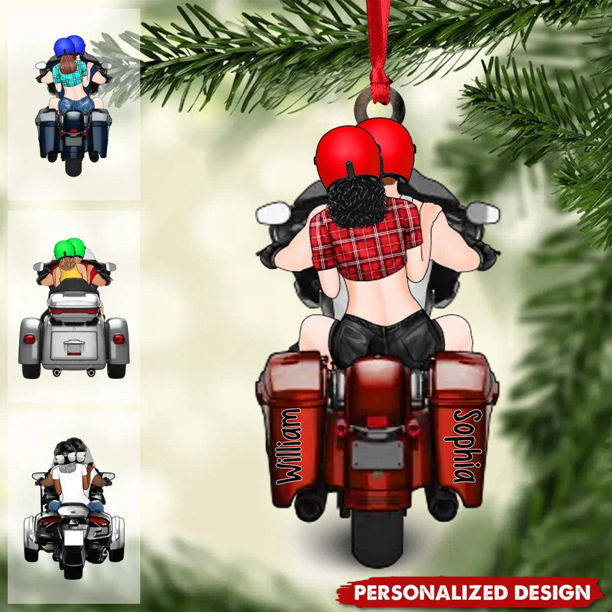 2024 New Release Motorcycle Lovers For Couples Ornament-Personalized Christmas Ornament-Gift For Motorcycle Lovers