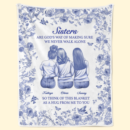 Custom Blanket - Personalized Best Friend Birthday Gifts For Women, Besties, Sisters, BFF - A Hug From Me To You