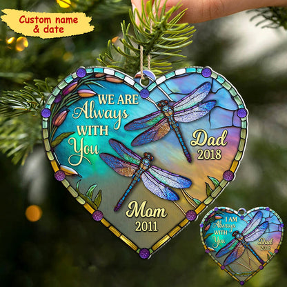 Personalized Memorial Gift I'm Always With You Heart Acrylic Ornament