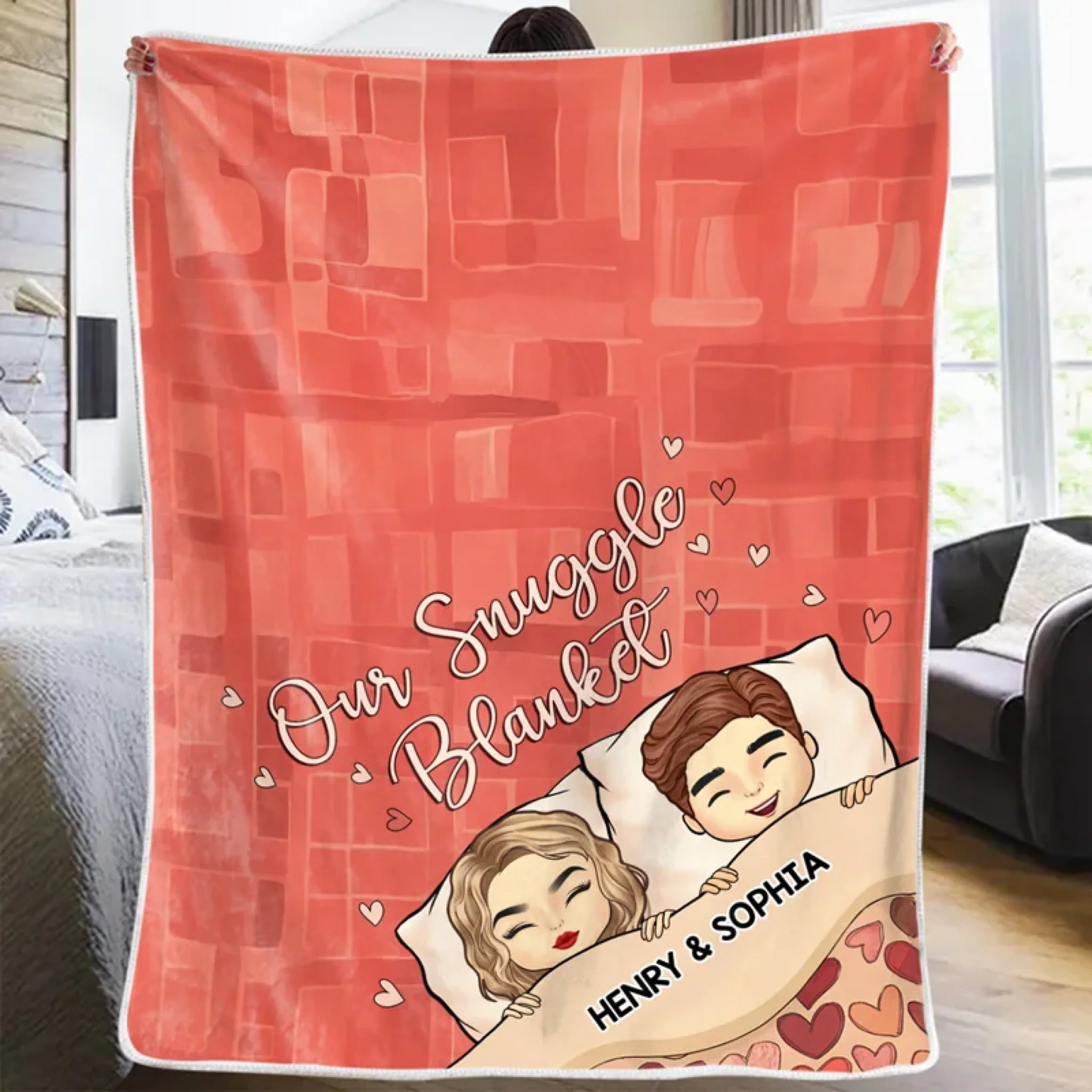 Our Love Nest - Couple Personalized Custom Blanket - Gift For Husband Wife, Anniversary