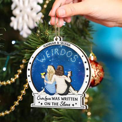 Our Love Was Written On The Stars - Personalized Acrylic Ornament