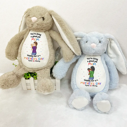 You're Doing A Great Job - Personalized Soft Toy Bunny