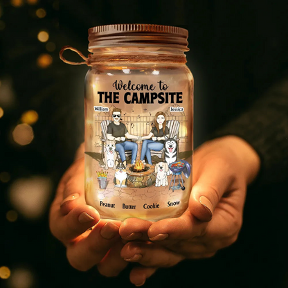 Hope You Brought Alcohol & Dog Treats - Personalized Mason Jar Light