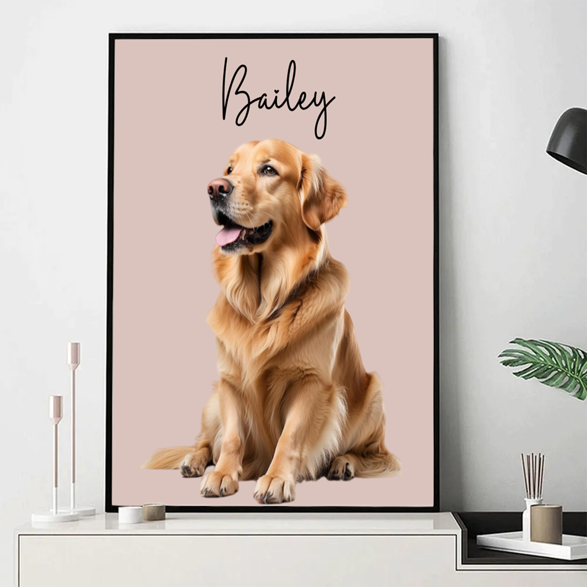 Personalized Watercolor Pet Portrait Poster From Photo, Gift For Pet Owners, New Pet Gift, Pet Memorial Gift