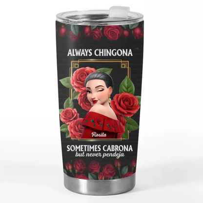 Custom Tumbler - Personalized Hispanic Month Birthday Gifts For Hispanics And Latinos, Women - Strong Like Mi Madre