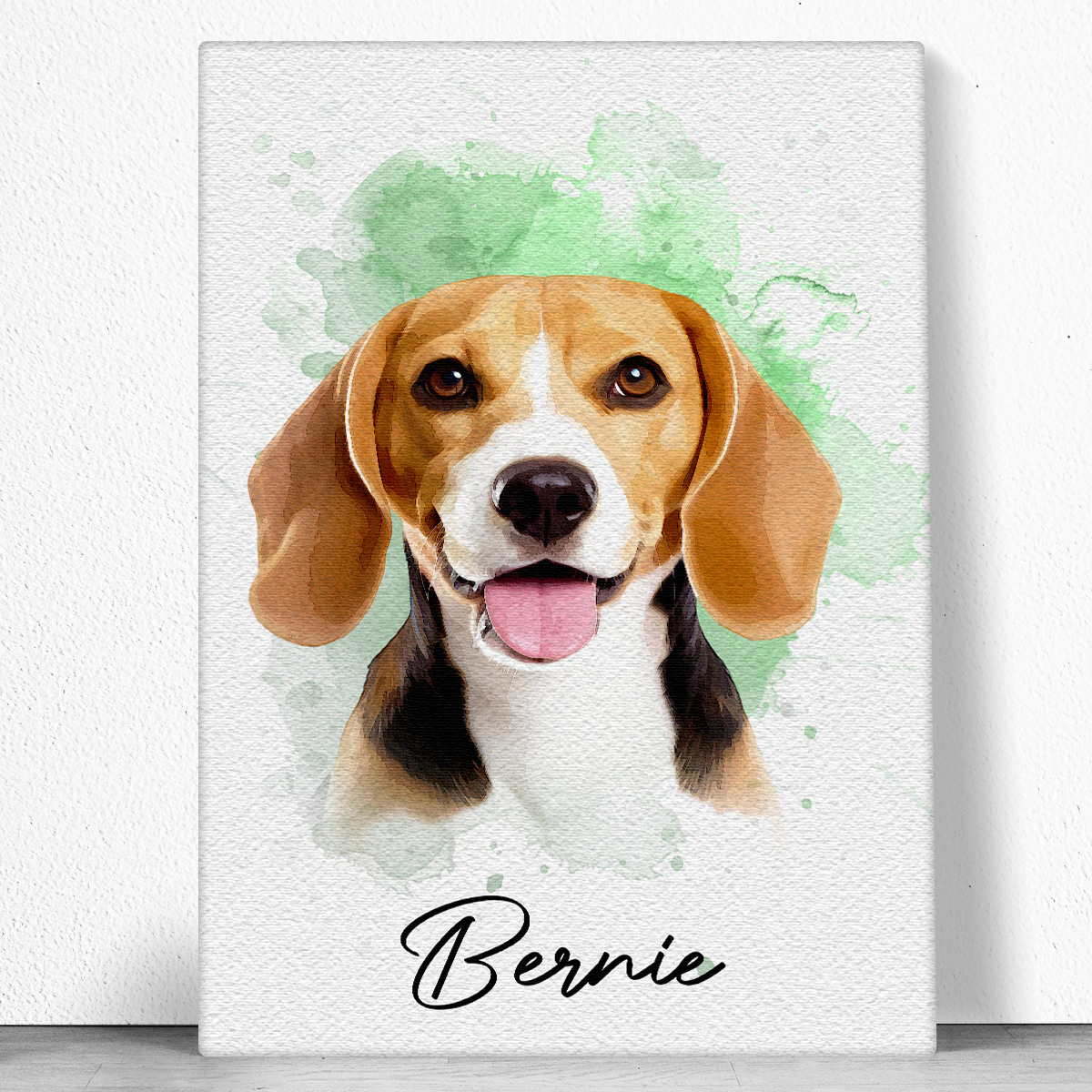 Personalized Watercolor Pet From Photo - Personalized Customized Canvas - New Pet Gift, Pet Memorial Gift