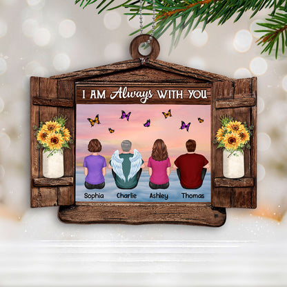Family Memorial Window Remembrance Gift Personalized Wooden Ornament