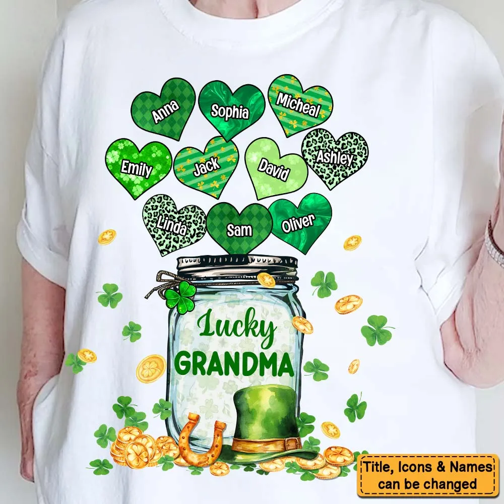 Personalized Gift For Grandma Patricks Day Lucky Shirt - Hoodie - Sweatshirt