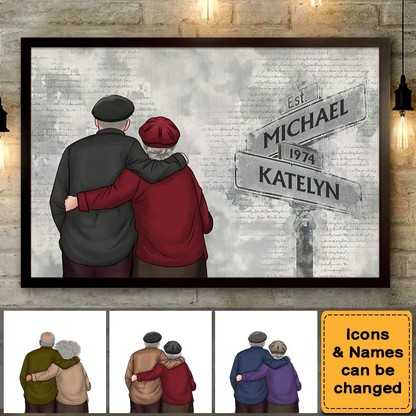 Personalized Gift For Couple Street Sign Poster