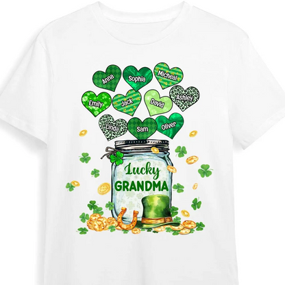 Personalized Gift For Grandma Patricks Day Lucky Shirt - Hoodie - Sweatshirt