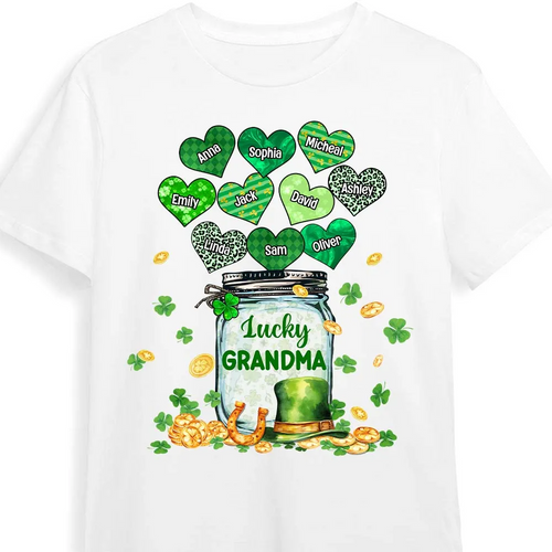 Personalized Gift For Grandma Patricks Day Lucky Shirt - Hoodie - Sweatshirt