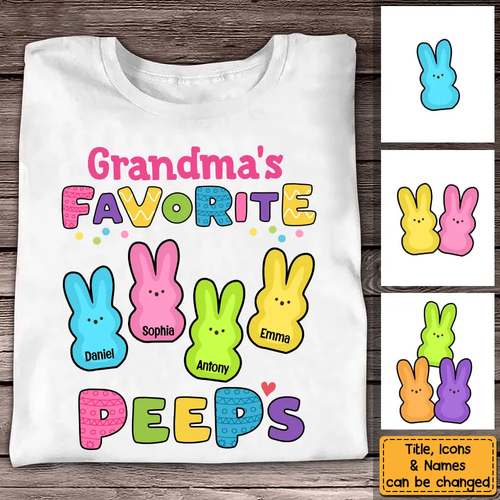 Personalized Gift For Grandma Easter Peeps Shirt - Hoodie - Sweatshirt