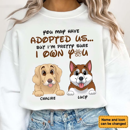 Personalized Gift For Dog Mom I Own You Shirt - Hoodie - Sweatshirt