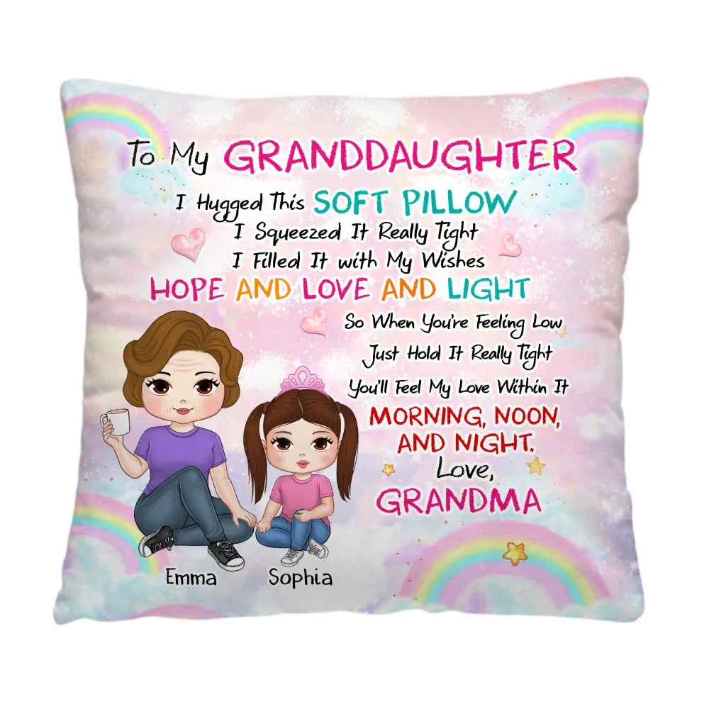 Personalized Gift For Granddaughter Hug This Pillow