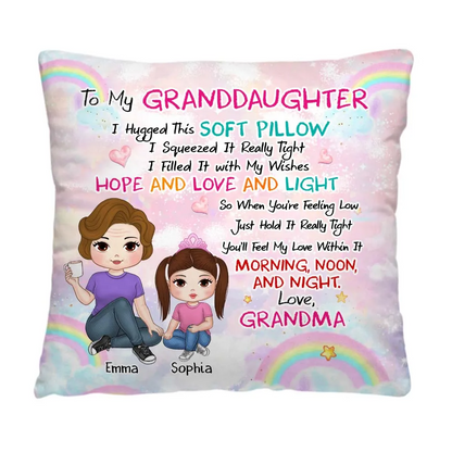 Personalized Gift For Granddaughter Hug This Pillow