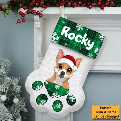 Personalized Gift For Dog Lovers Paw Stocking