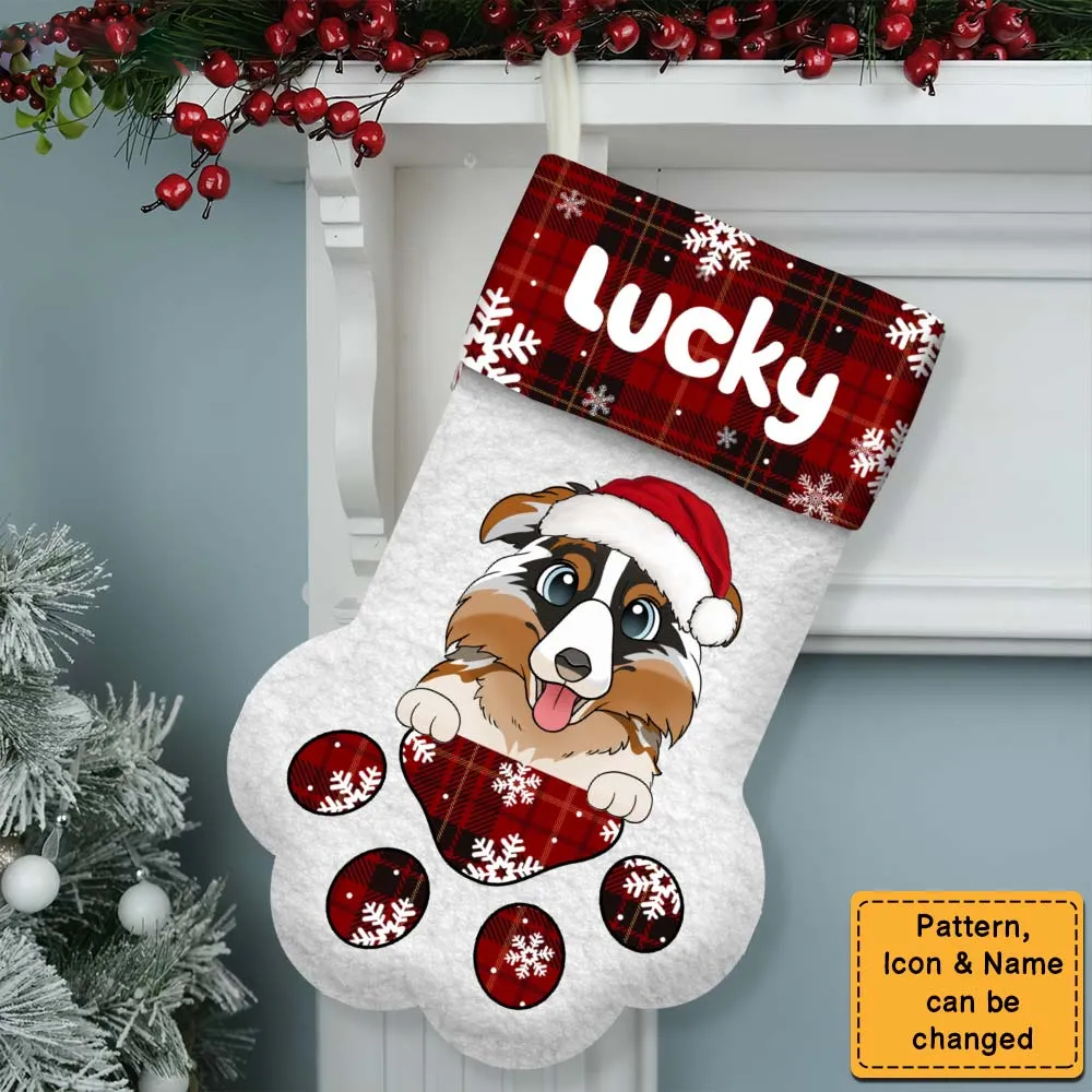Personalized Gift For Dog Lovers Paw Stocking