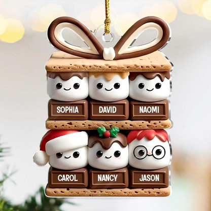 Personalized Happy Smores - Custom Acrylic Ornament - Gifts For Family, Friends