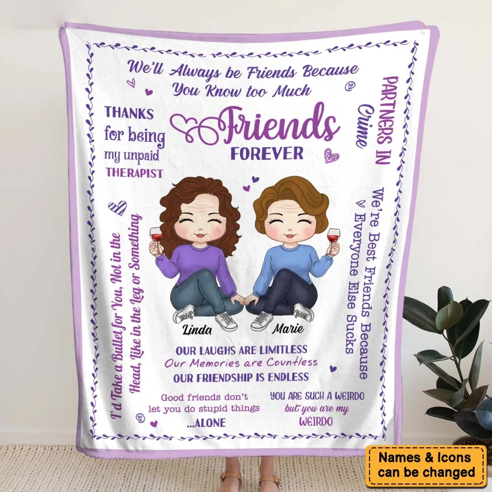 Personalized Gift For Friends Blanket