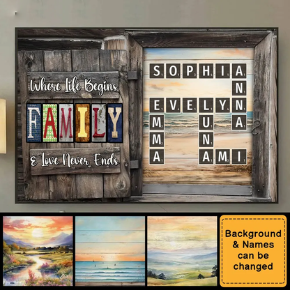 Personalized Gift For Family Word Art Poster