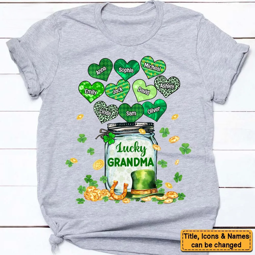 Personalized Gift For Grandma Patricks Day Lucky Shirt - Hoodie - Sweatshirt