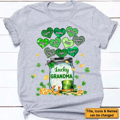 Personalized Gift For Grandma Patricks Day Lucky Shirt - Hoodie - Sweatshirt