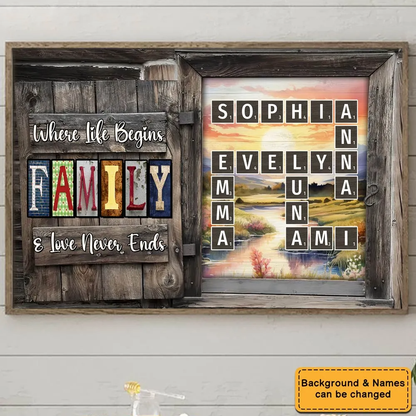 Personalized Gift For Family Word Art Poster