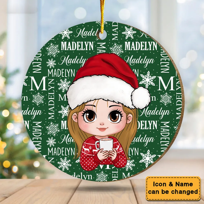 Personalized Gift For Granddaughter Name MDF Acrylic Ornament