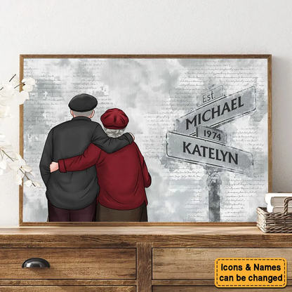 Personalized Gift For Couple Street Sign Poster
