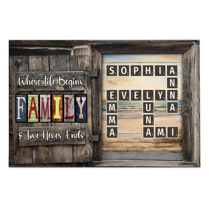 Personalized Gift For Family Word Art Poster