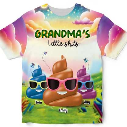 Personalized Gift For Grandma Funny Little Things All-over Print T Shirt