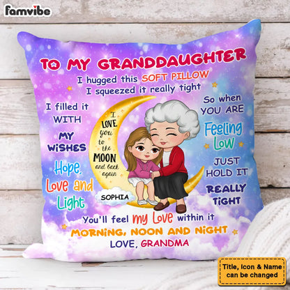 Personalized Gift For Grandson On The Moon Pillow 30425