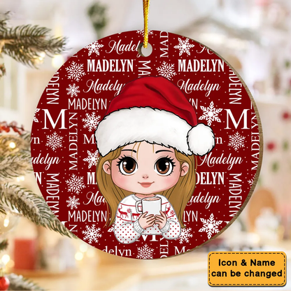 Personalized Gift For Granddaughter Name MDF Acrylic Ornament