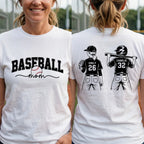 Baseball Mom Baseball Players - Personalized Personalized Double Sided Shirt- Mother's Day Gift For Baseball Mom, Wife
