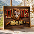 Baseball Dad Home Run - Personalized Poster - Father's Day Gift For Dad