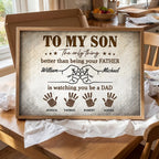 Retro Vintage From Dad To Son Watching You Be A Dad - Personalized Poster - Father's Day Gift For Son