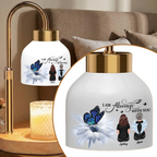 Always With You Memorial Butterfly On Daisy - Personalized Candle Warmer Lamp - Memorial Gift, Remembrance Keepsake