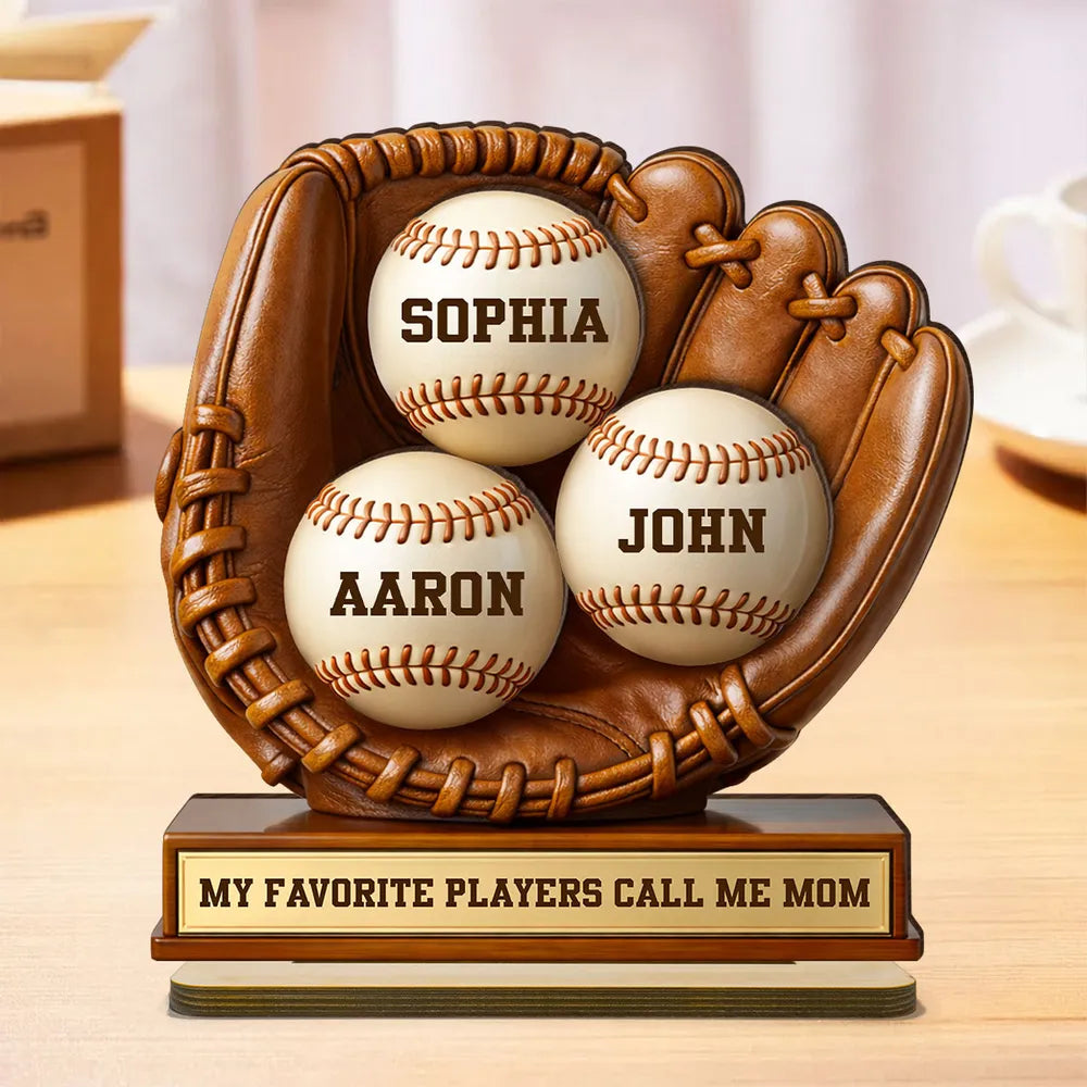 My Favorite Players Call Me Mom - Personalized Wooden Plaque - Sentimental Keepsake, Mother's Day Gift for Mom, Wife