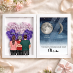 To Us You Are The World Mom - Personalized Flower Shadow Box