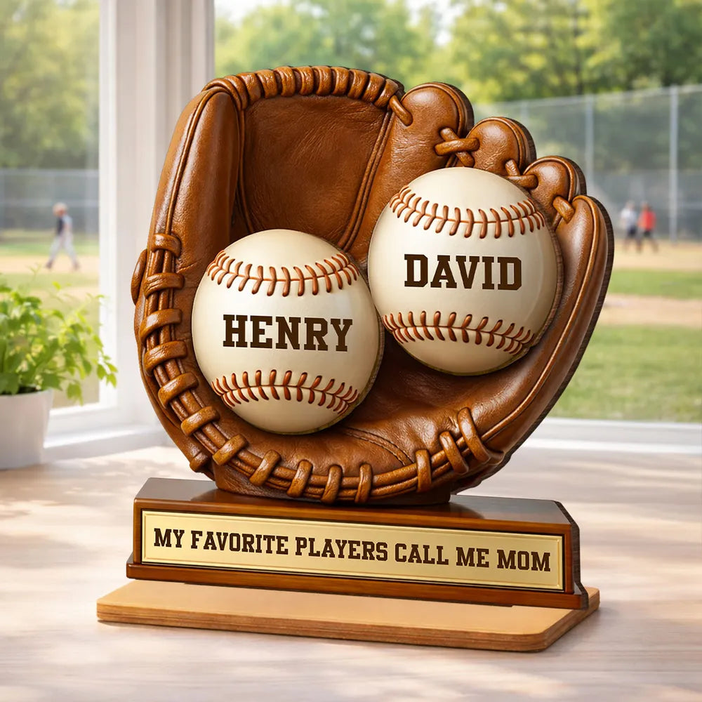 My Favorite Players Call Me Mom - Personalized Wooden Plaque - Sentimental Keepsake, Mother's Day Gift for Mom, Wife